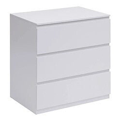 Five Simply Smart Commode 3 Tiroirs Design Dolo 78cm Blanc