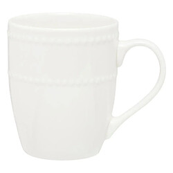 Secret De Gourmet Lot de 6 Mugs en Porcelaine Perle 35cl Blanc