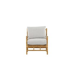Paris prix fauteuil de jardin en osier - Naturel & gris clair
