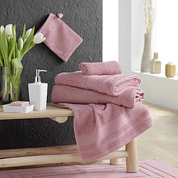 Douceur D'Interieur Peignoir Col Châle en Coton Tendresse Bois de Rose pas cher