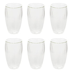 Secret De Gourmet Lot de 6 Mugs Striés Cléa 35cl Transparent