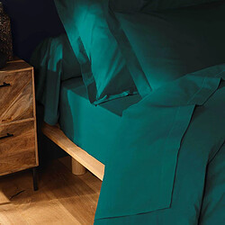 Avis Douceur D'Interieur Drap Housse Lina 180x200cm Emeraude