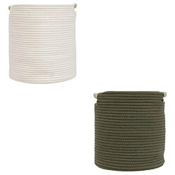 Atmosphera Lot de 2 Paniers Tropical Boudoir 35cm Multicolore