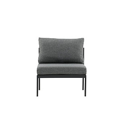 Paris prix Fauteuil de jardin aluminium - Gris et noir