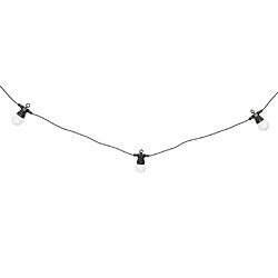Atmosphera Guirlande d'Extérieur Solaire 10 LED Soa 800cm Noir & Blanc