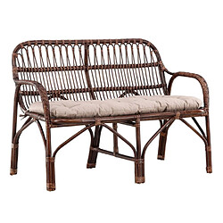 Paris Prix Canapé de Jardin 2 Places en Rotin Nella 129cm Noyer