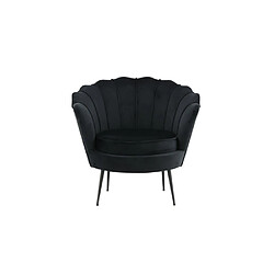 Paris prix Fauteuil coquillage velours - Noir