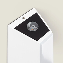 Ledkia Applique Murale Extérieure LED Aluminium Double Face Hisar S Blanc pas cher