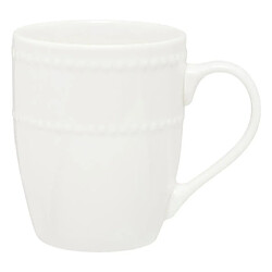 Secret De Gourmet Lot de 6 Mugs en Porcelaine Perle 35cl Blanc