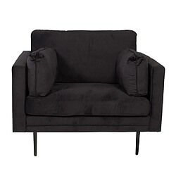 Paris Prix Fauteuil Design en Velours Boom 110cm Noir