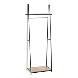 Paris Prix Portant à Vêtements Design Miranda 166cm Chêne Foncé & Noir