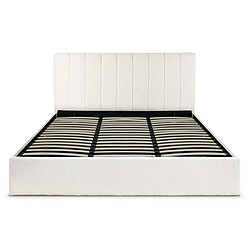 Paris Prix Lit Coffre Design Bouclette Songa 180x200cm Beige