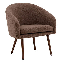 Paris prix Fauteuil design bouclette - Marron