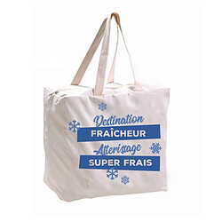Paris Prix Sac Fraîcheur en Jute & Coton Aliments 40cm Blanc