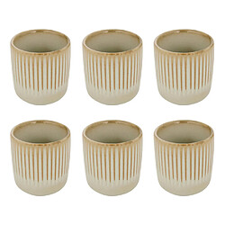 Secret De Gourmet Lot de 6 Tasses à Café Chloe 11cl Beige