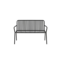 Paris Prix Banc de Jardin en Métal Peking 130cm Noir