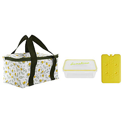 Paris Prix Lunch Bag 3 Pièces Bain de Soleil 22cm Jaune & Vert