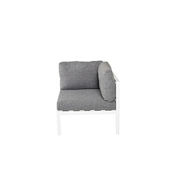 Paris prix Fauteuil d'angle de jardin - Gris & blanc