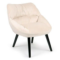 Paris prix Fauteuil design velours - Beige