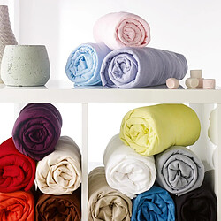 Douceur D'Interieur Drap Housse Jersy 160x200cm Rose Dragée pas cher