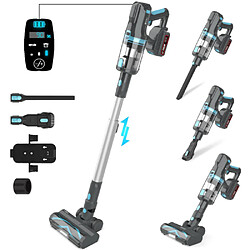 Blossom Paris Aspirateur balai sans fil UMLo V11 2-en-1 Bleu/Gris - 300W, HEPA, 4000mAh, affichage LED