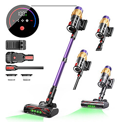 Blossom Paris Blossom V18 Aspirateur Balai Sans Fil : 45KPA Puissance Max, Autonomie 60 Min, Moteur 550W, Le violet