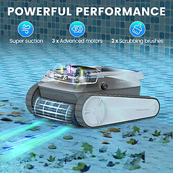Blossom Paris Airrobo PC10 Robot Piscine Sans Fil : Nettoyage Intelligent 170m², Autonomie 120 Min, Navigation Automatique