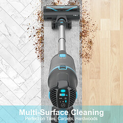 Acheter Blossom Paris Aspirateur balai sans fil UMLo V11 2-en-1 Bleu/Gris - 300W, HEPA, 4000mAh, affichage LED