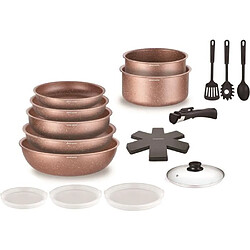 Batterie de cuisine induction - Arthur Martin - AM5865 - Aluminium - 18 pieces - Poignée amovible - Tous feux dont induction