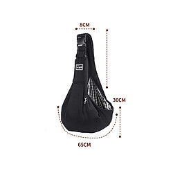 INF Sac de transport à carreaux ajustable pour petits chiens et chats Black