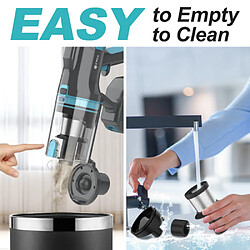 Blossom Paris Aspirateur balai sans fil UMLo V11 2-en-1 Bleu/Gris - 300W, HEPA, 4000mAh, affichage LED pas cher