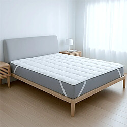 The White Stone Surmatelas 160x200 cm en ouate de 500 g | Protège-matelas matelassé | Revê