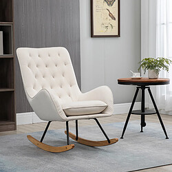 Blossom paris Fauteuil à bascule scandinave - Crème