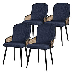 ML-Design Lot de 4 chaises de salle à manger Chaise de salon Chaise rembourrée Chaise de c