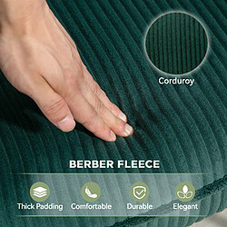 Acheter Blossom Paris Fauteuil à bascule en tissu cordé, accoudoirs, patins en bois, pour salon/chambre, vert foncé