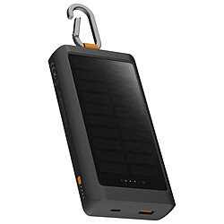 Xtorm Powerbank Solaire Go2 10000mAh port USB et USB-C 15W avec Panneau 1W Noir 
