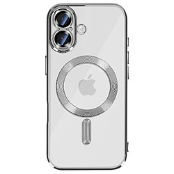 Avizar Coque pour iPhone 17 Compatible MagSafe avec Contour Chromé Argent 