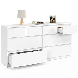 Acheter Idmarket Commode 8 tiroirs TOMI blanche