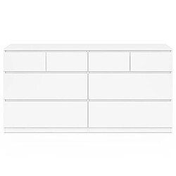 Avis Idmarket Commode 8 tiroirs TOMI blanche