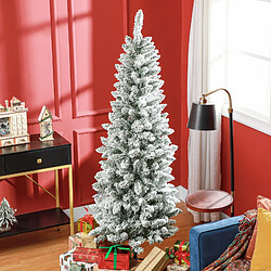 Blossom Paris Sapin de Noël artificiel 180 cm, 479 pointes et neige, pliable, support métal, vert