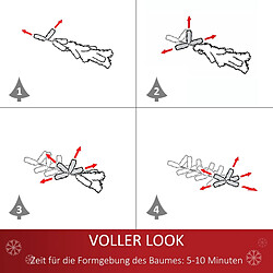 Blossom Paris Sapin de Noël miniature 60 cm avec neige, 67 pointes, base ciment, intérieur/bureau pas cher