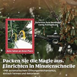 Blossom Paris Sapin de Noël artificiel à branches réalistes, support métal, montage facile, Vert pas cher