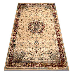 RUGSX Tapis en laine POLONIA KORDOBA25 Rosette, cadre rubis clair 300x400 cm