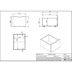 VIPACK 3 tiroirs de rangement pour lit