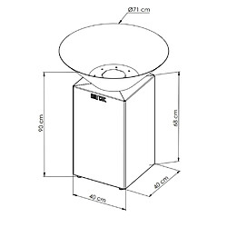 GRILL CHIC Bol à Feu CEVENOL Simple Cuve en Corten - Rond pas cher