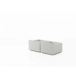 VIPACK 2 tiroirs de rangement pour lit blanc