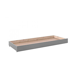 VIPACK Lit tiroir gigogne PINO gris 