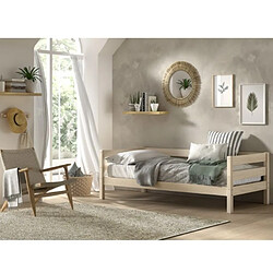 Avis VIPACK Lit capitaine Margrit 90 x 200 cm finition pin laiteux (93)