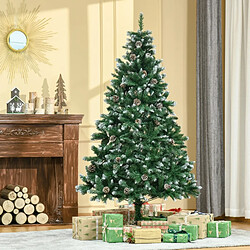 Blossom Paris Sapin de Noël artificiel 180 cm pin avec 59 cônes, neige, 1111 pointes pour intérieur