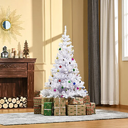 Blossom Paris Sapin de Noël artificiel 150cm avec support et décor (150cm, blanc/sapin)